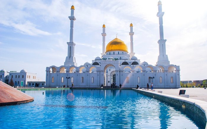 Nur Astana Mosque with Golden Dome and Minarets