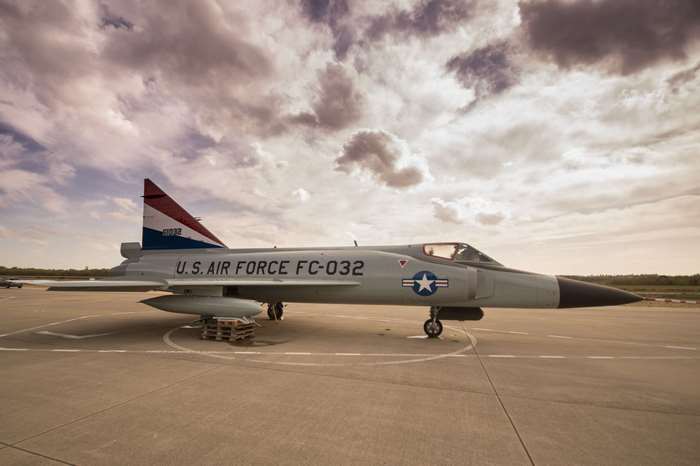 U.S. Air Force FC-032 Fighter Jet on Airfield