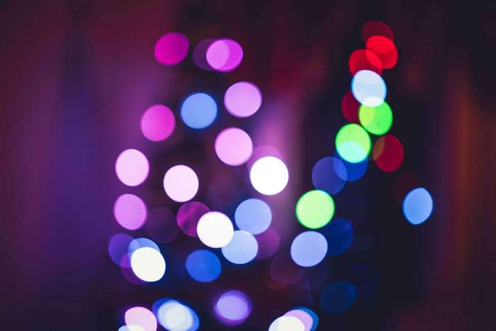 Bokeh lights in various colors