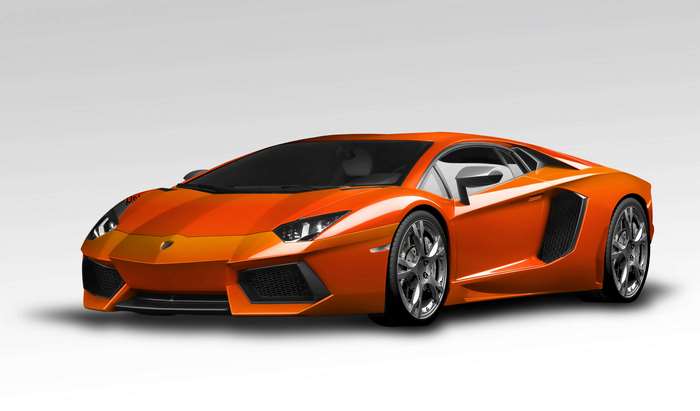 Orange Lamborghini Aventador Luxury Sport Car 4K