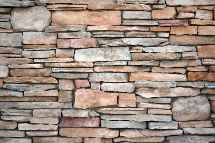 Stacked stone wall pattern