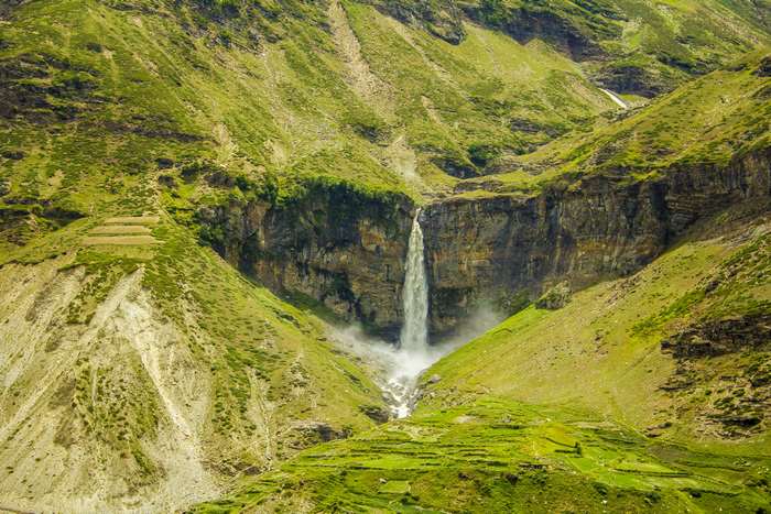 Waterfall in the Himalayas, Himachal, Ladakh