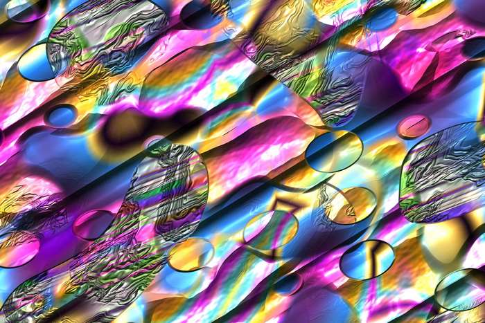 Abstract multicolor digital pattern with textured elements