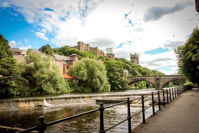 Bridge over River Wear in Durham, UK