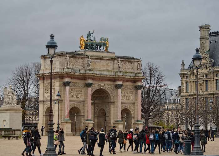 Arc de Triomphe du Carrousel and Louvre Museum, Paris