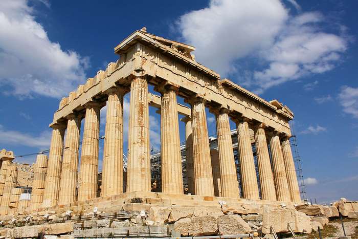 The Parthenon Temple on the Acropolis in Athens, Greece