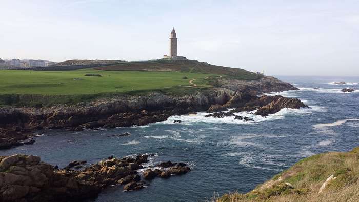 Hercules Tower in A Coruña, Spain by the Sea