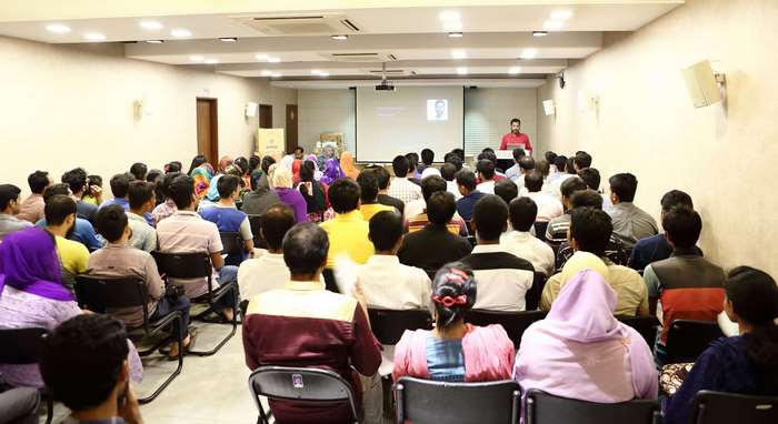 Training session in a conference hall in Dhaka, Bangladesh