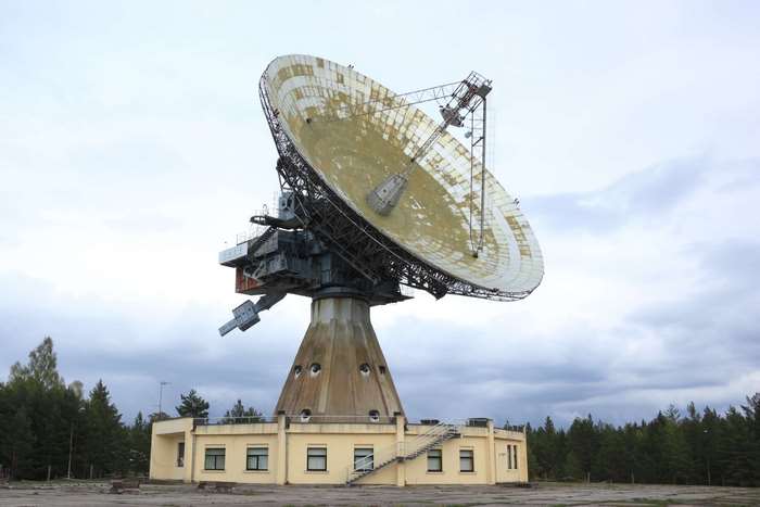 Soviet 32m radio telescope in Irbene, Latvia