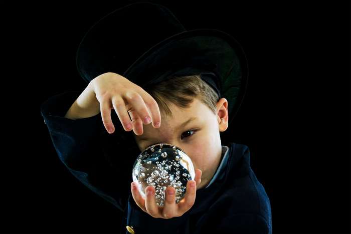 Boy in Top Hat with Crystal Ball 4K