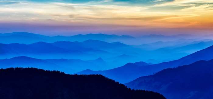 Blue Mountains with Sunrise Haze