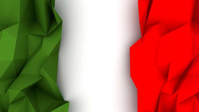 Italy flag abstract low poly 4K