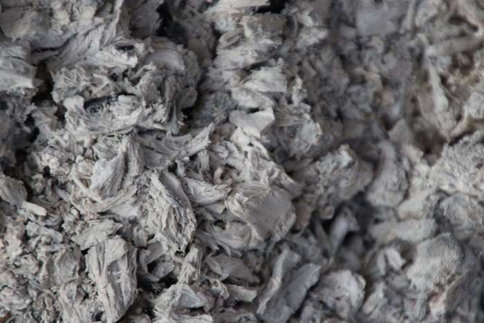 Close-up of grey ash texture