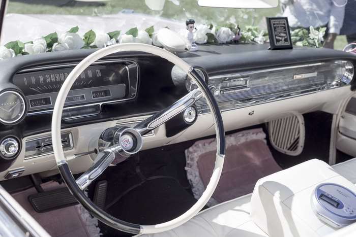 Cadillac Car Interior Dashboard and Steering Wheel 4K