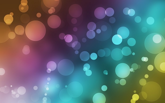 Colorful Glowing Circles with Light Bokeh Effect