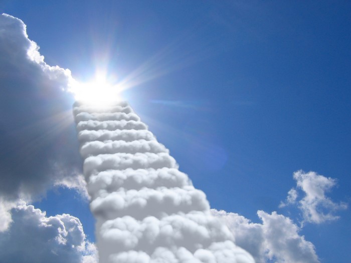 Stairway to Heaven made of clouds