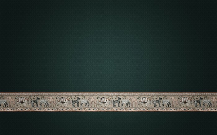 Minimalist border with elephants and zebras