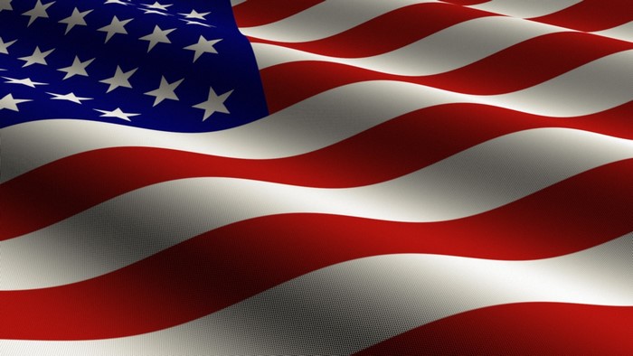 American Flag with Stars and Stripes