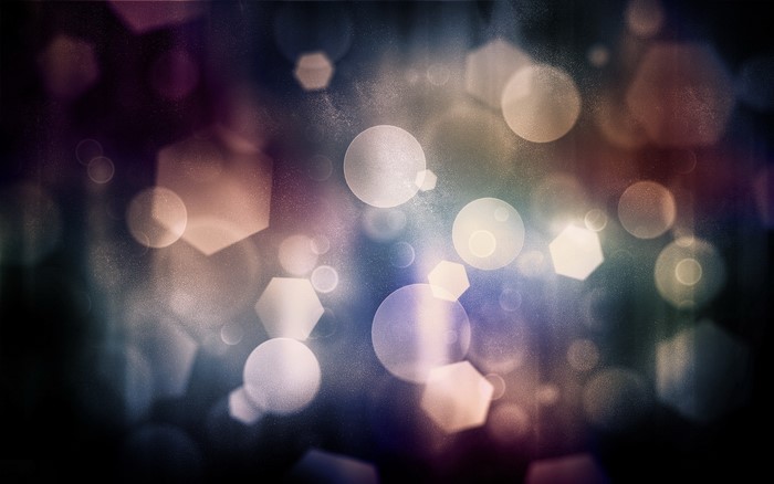 Abstract Bokeh Lights and Hexagons
