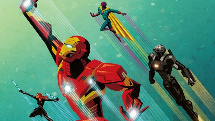 Iron Man, War Machine, Vision, and Black Widow from Marvel