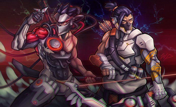 Genji and Hanzo from Overwatch