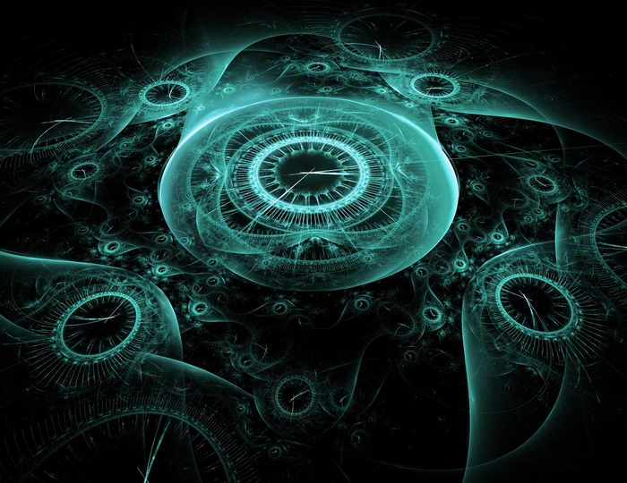 Abstract digital art with clockwork mechanisms