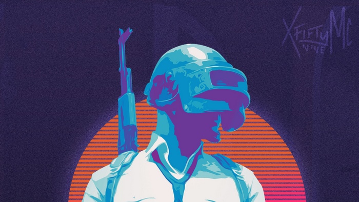 PlayerUnknown's Battlegrounds character with rifle