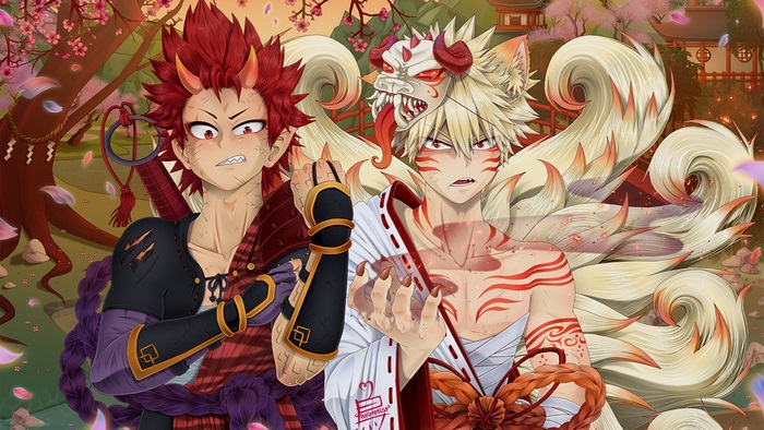 Katsuki Bakugou and Eijiro Kirishima Fiery Fantasy