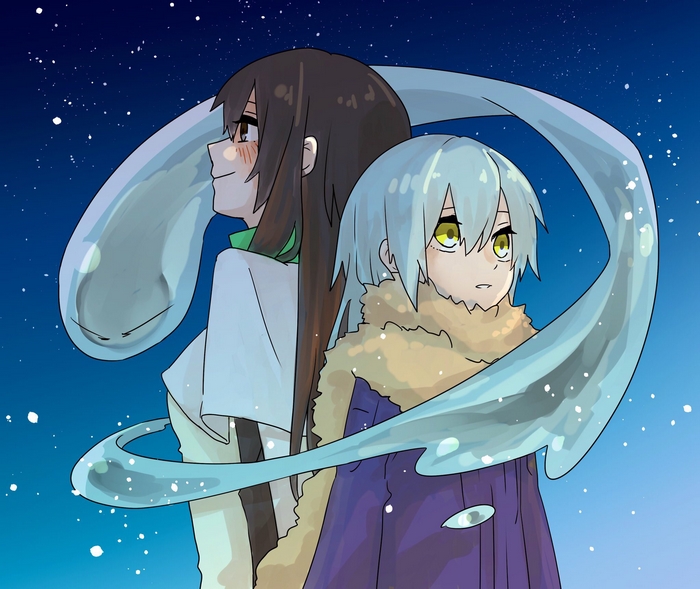 Rimuru Tempest and Shizue Izawa from That Time I Got Reincarnated as a Slime