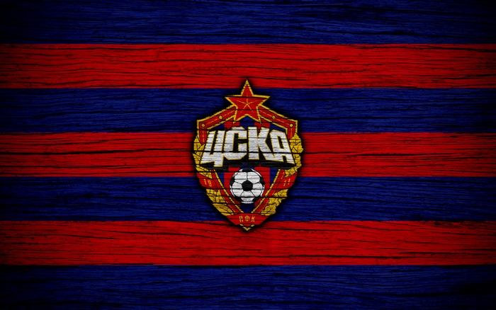 PFC CSKA Moscow Logo on Red and Blue Stripes