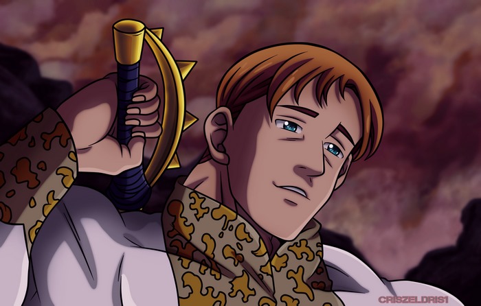 Escanor from The Seven Deadly Sins holding his axe