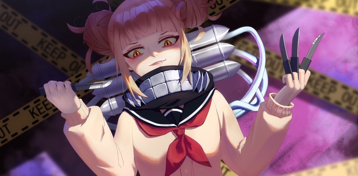 Himiko Toga from My Hero Academia with knives