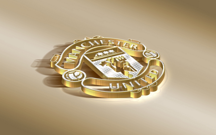 3D Golden Manchester United F.C. Logo