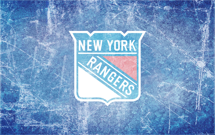 New York Rangers NHL Logo on Ice Texture