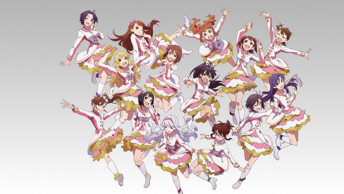 The Idolmaster characters in colorful outfits