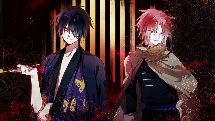 Shinsuke Takasugi and Kamui from Gintama