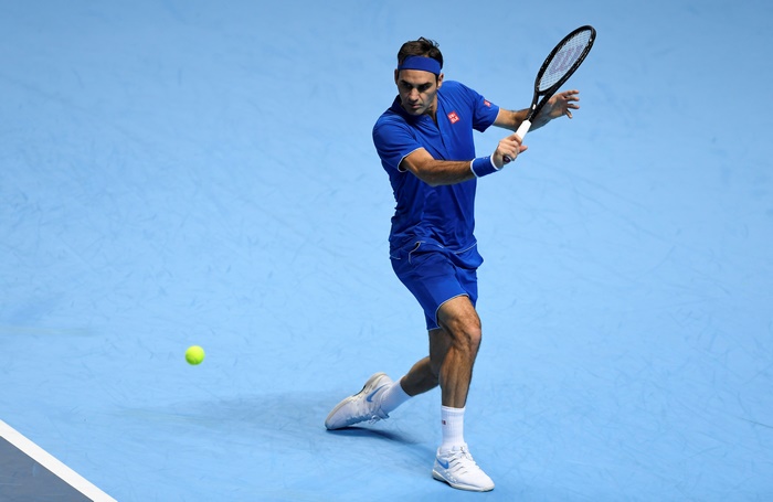 Roger Federer playing tennis