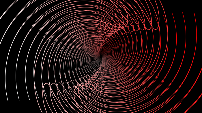 Abstract spiral lines with gradient effect