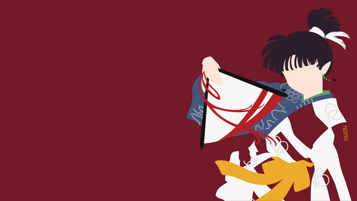 Kagura from Inuyasha minimalist art