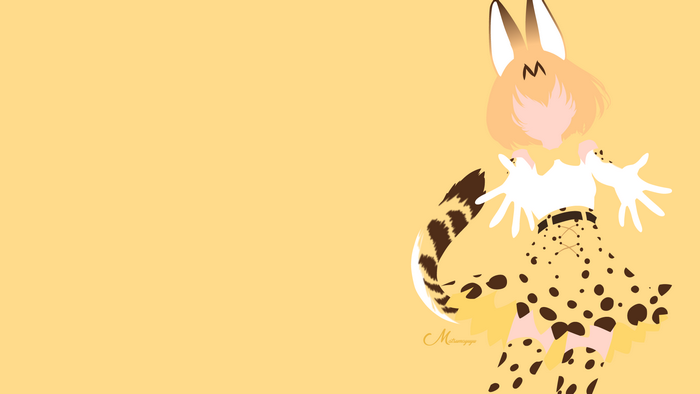 Serval from Kemono Friends minimalist art