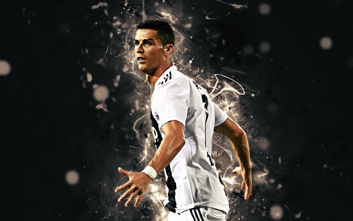 Cristiano Ronaldo in Juventus F.C. Kit Action Pose