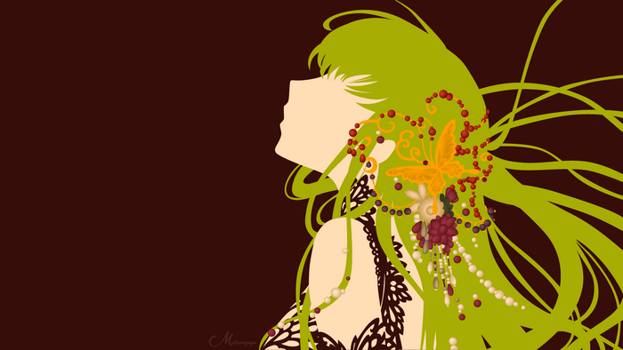 C.C. from Code Geass Minimalist Art