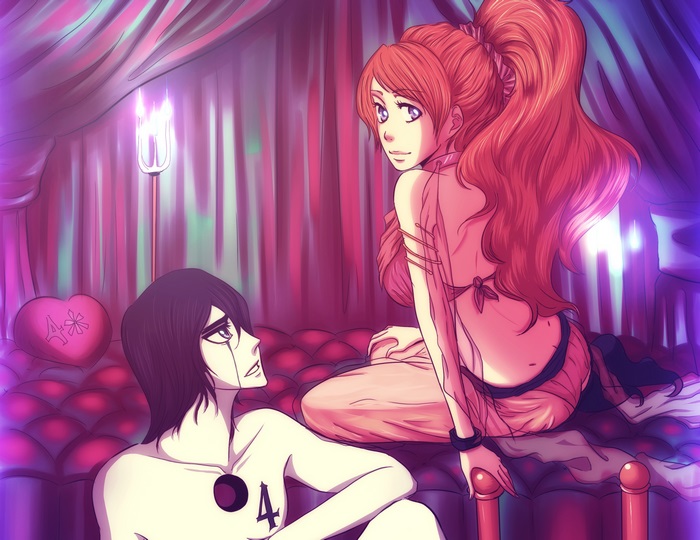 Orihime Inoue and Ulquiorra Cifer from Bleach