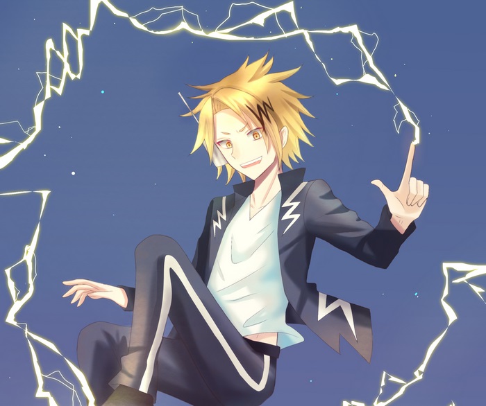 Denki Kaminari Anime Character with Electric Powers