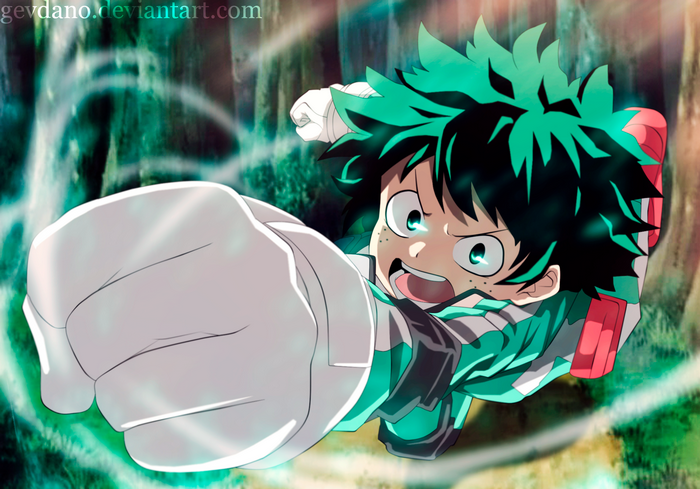 Izuku Midoriya Energetic Punch Action