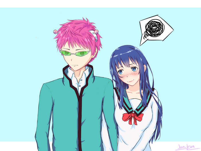 Saiki Kusuo and Teruhashi Kokomi from The Disastrous Life of Saiki K.