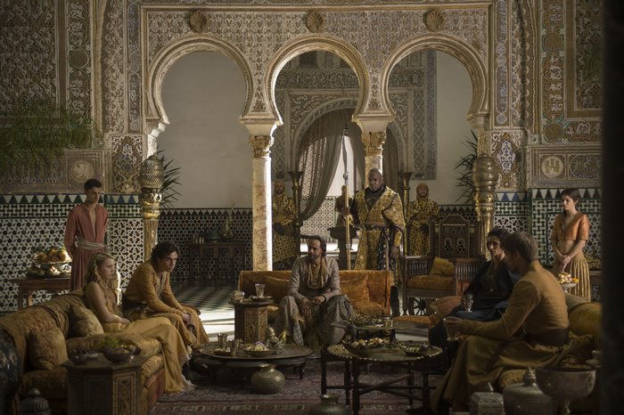 Doran Martell and others in Dorne from Game of Thrones