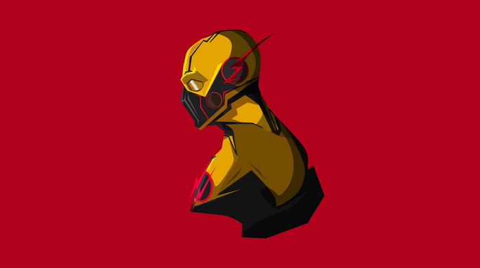 Profile Illustration of Reverse-Flash Character