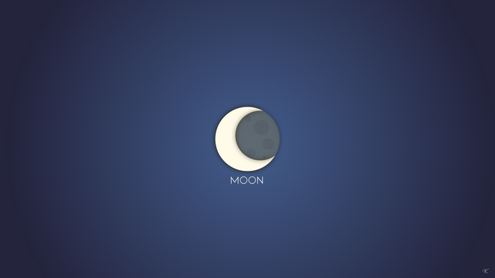 Minimalist Moon Illustration