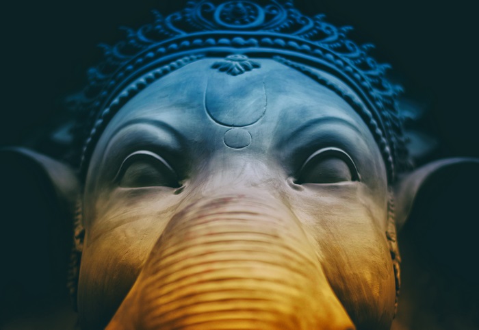 Lord Ganesha Idol Close-up 4K